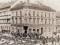 Tramvajsko križanje Jurišićeve i Draškovićeve 1925. godine (gradnja nove pruge)